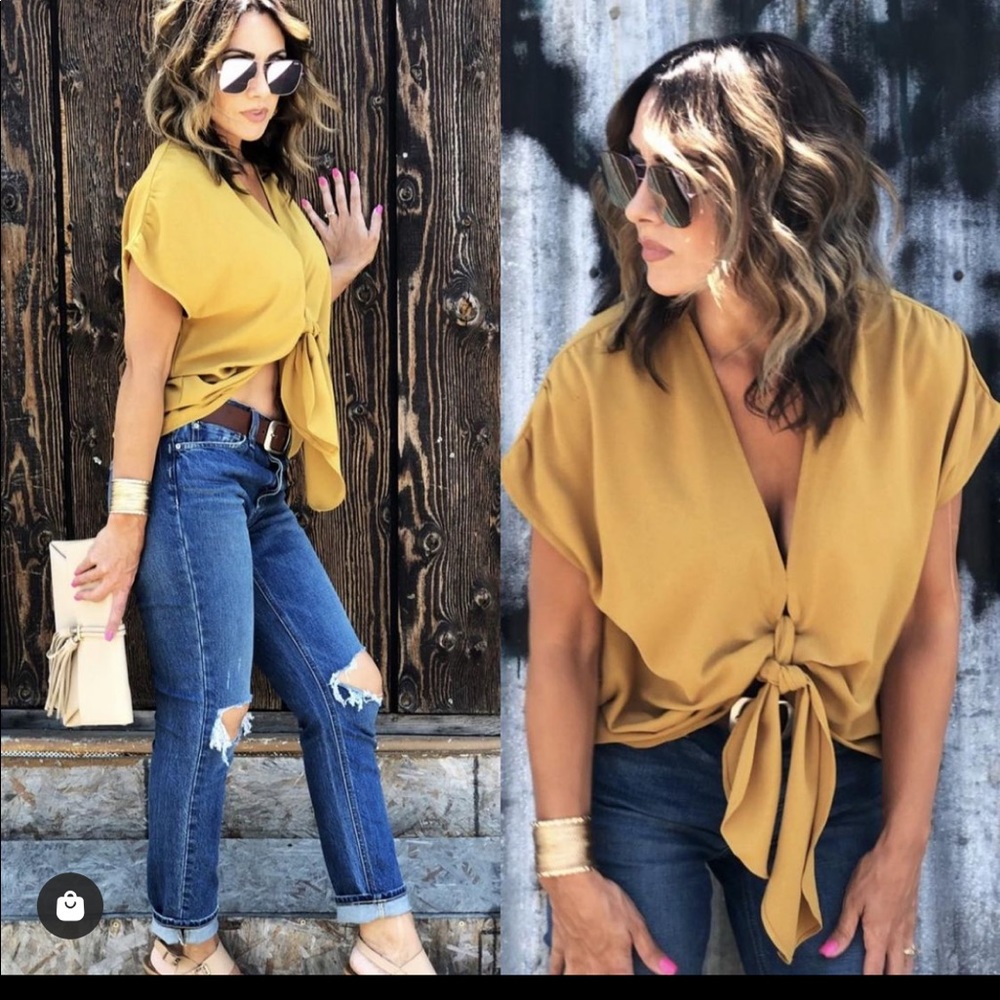 Mustard boutique top